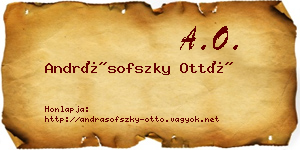 Andrásofszky Ottó névjegykártya